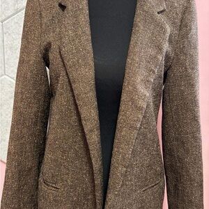 silence + noise Brown Tweed Blazer Jacket